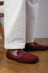 ALFIE DRIVING SHOES IN BORDEAUX
