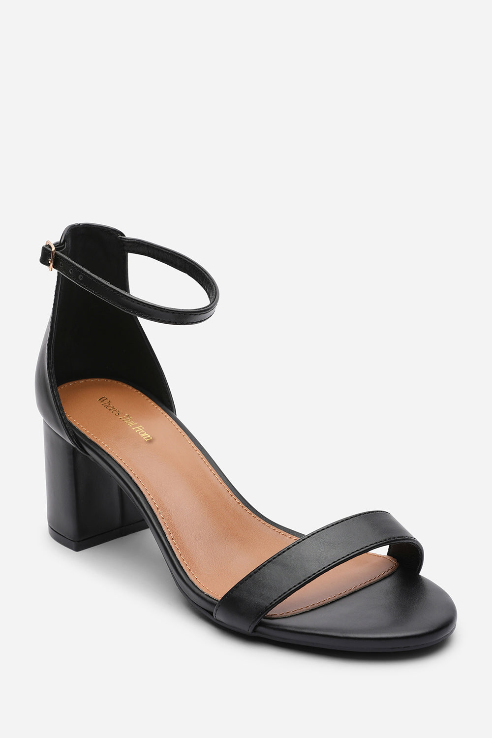 Ravenae Open Toe Block Heeled Sandals with Buckle Closure