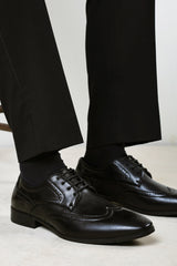 Chris Black Faux Leather Derby Lace Up Brogue Shoes