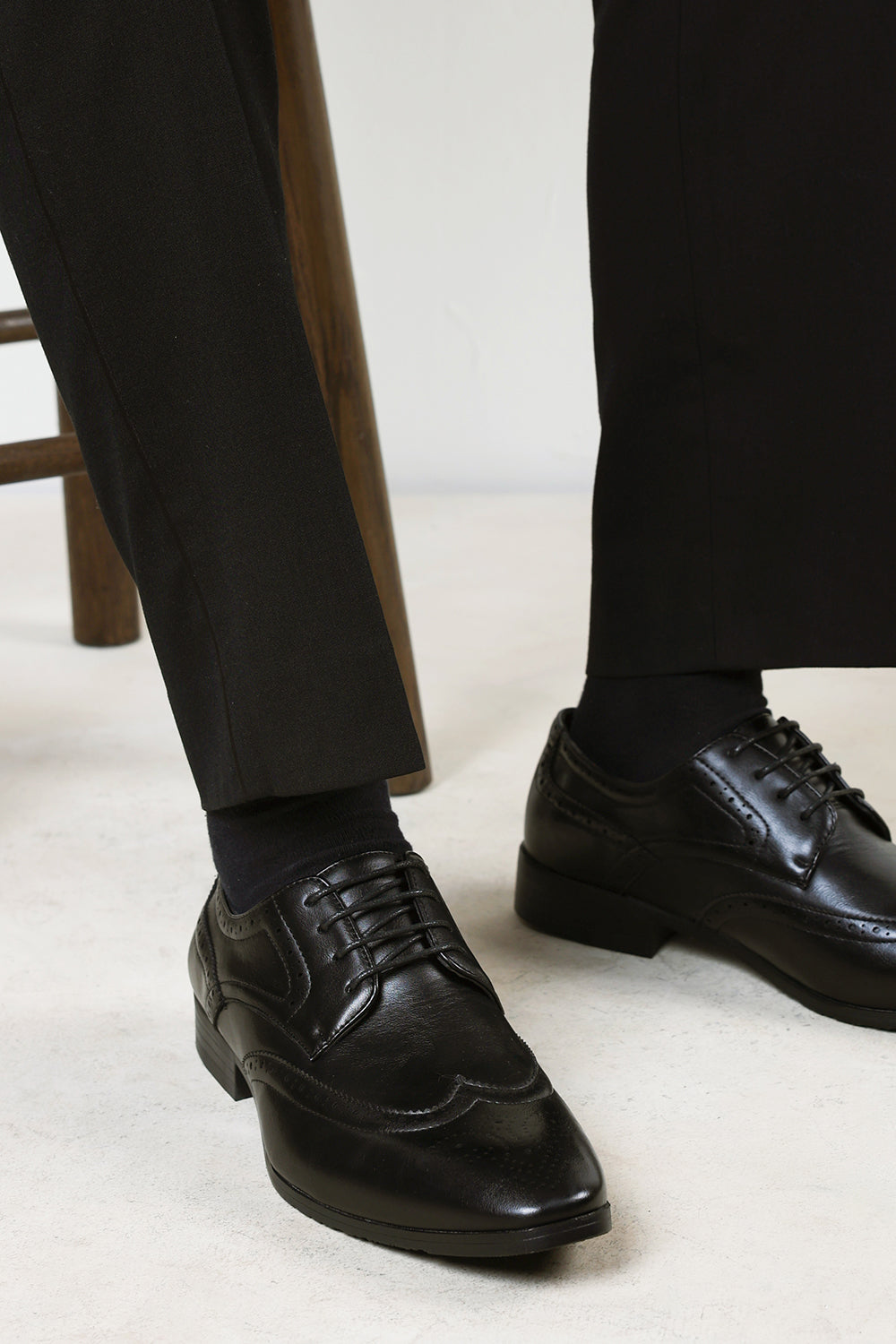 Chris Black Faux Leather Derby Lace Up Brogue Shoes