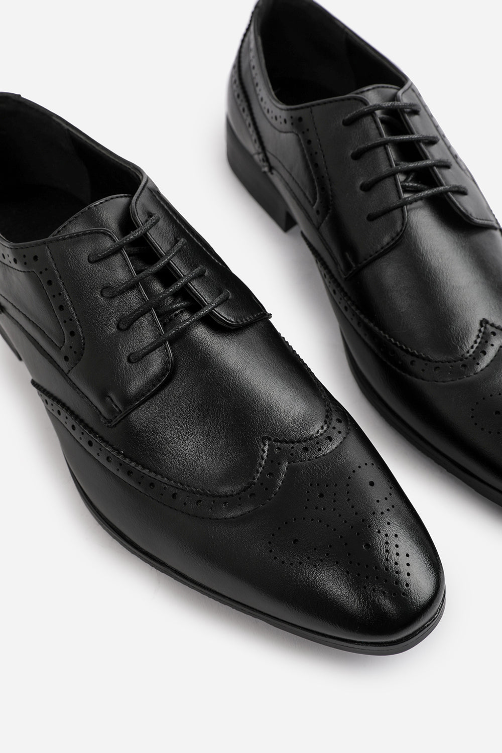 Chris Black Faux Leather Derby Lace Up Brogue Shoes