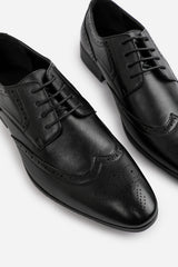 Chris Black Faux Leather Derby Lace Up Brogue Shoes