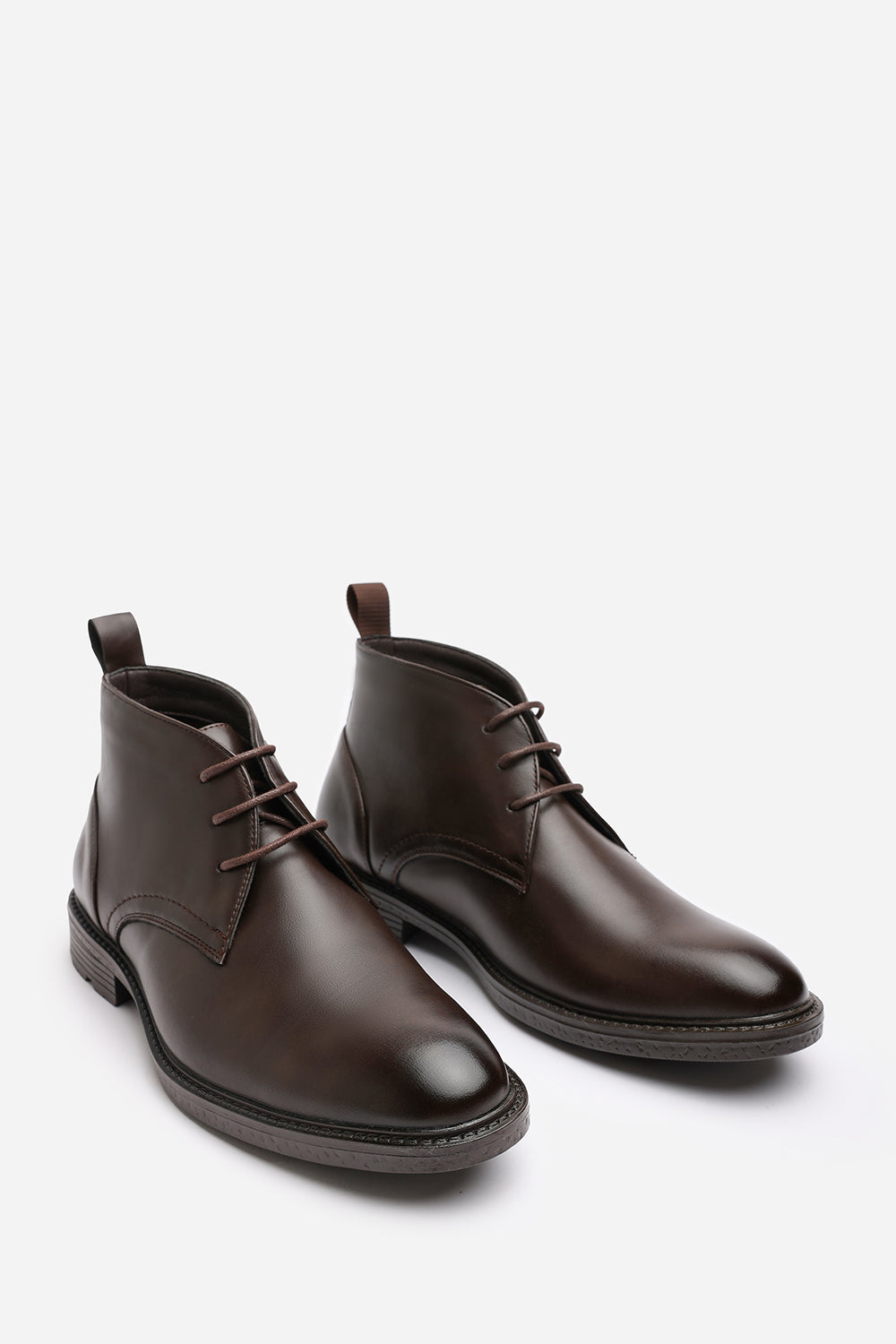 Blake Lace Up Ankle Boots in Dark Brown
