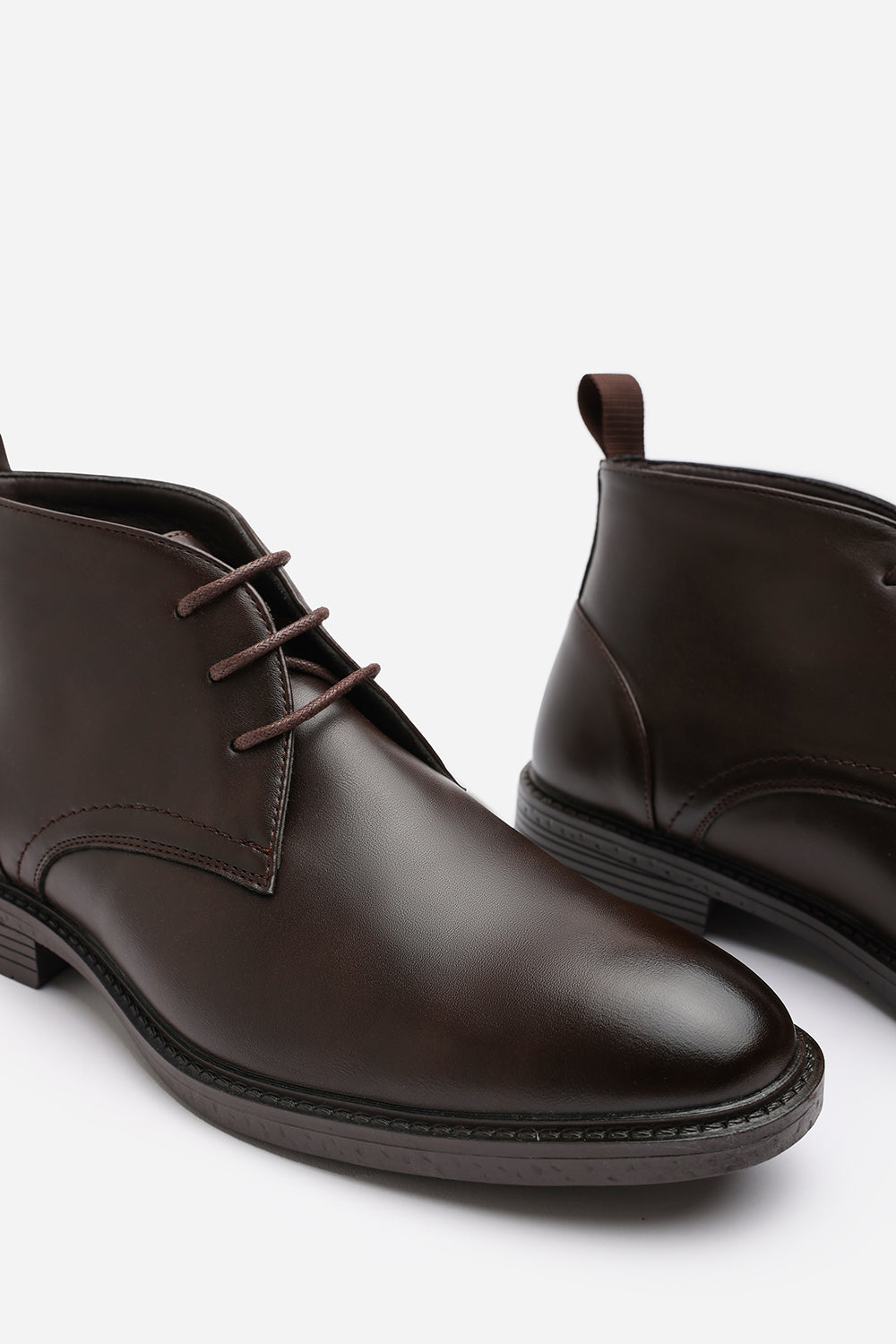 Blake Lace Up Ankle Boots in Dark Brown