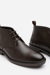 Blake Lace Up Ankle Boots in Dark Brown