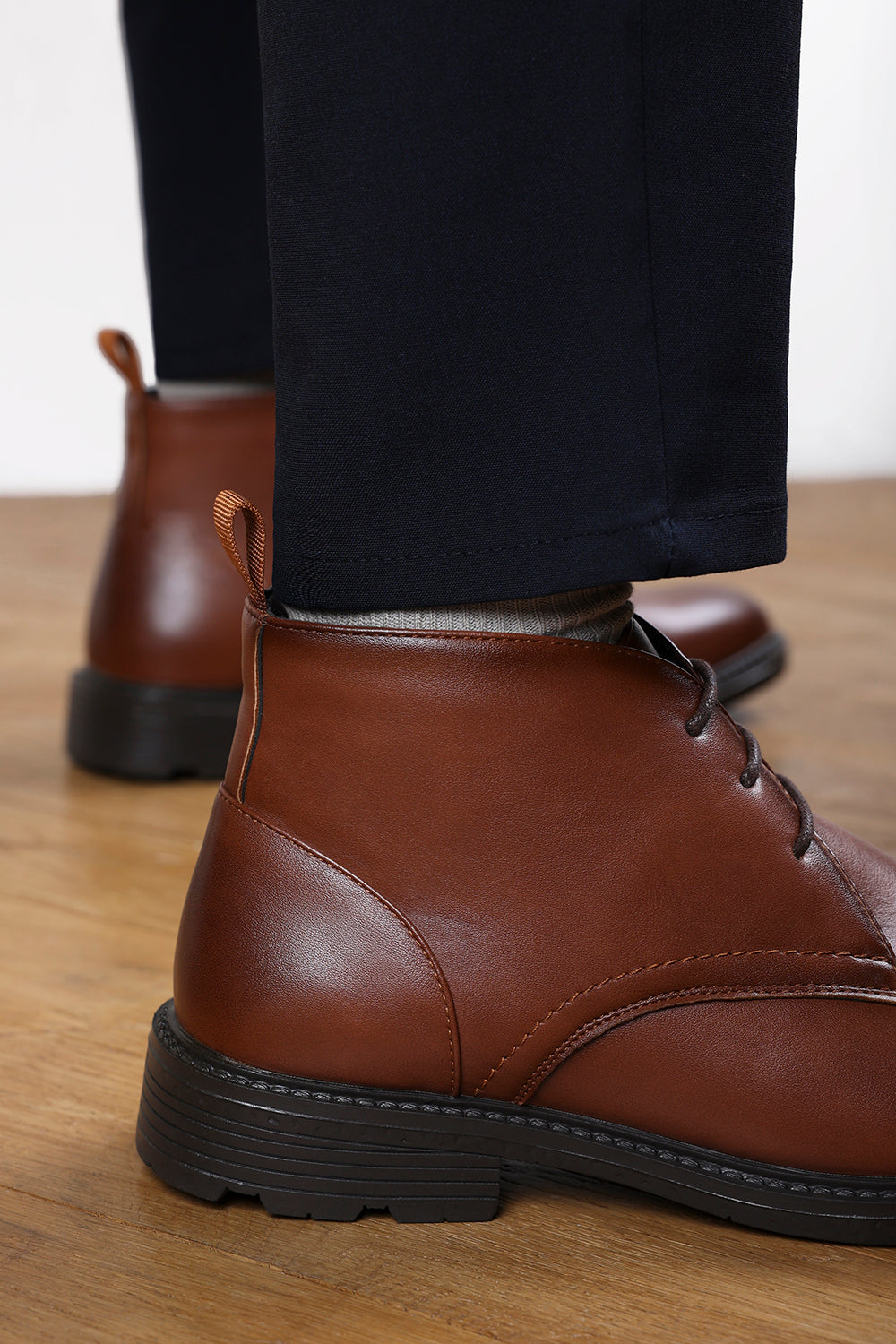 Blake Lace Up Ankle Boots in Tan