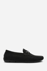 Hudson Suede Slip On Buckle Loafer