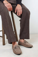 Hudson Suede Slip On Buckle Loafer