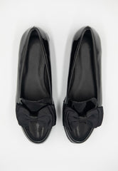 JULIETTE KIDS SLIP ON LOAFER SLIDER IN BLACK PATENT