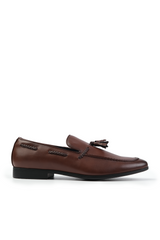 BRADLEY SLIP ON BRAIDED LOAFERS IN BROWN