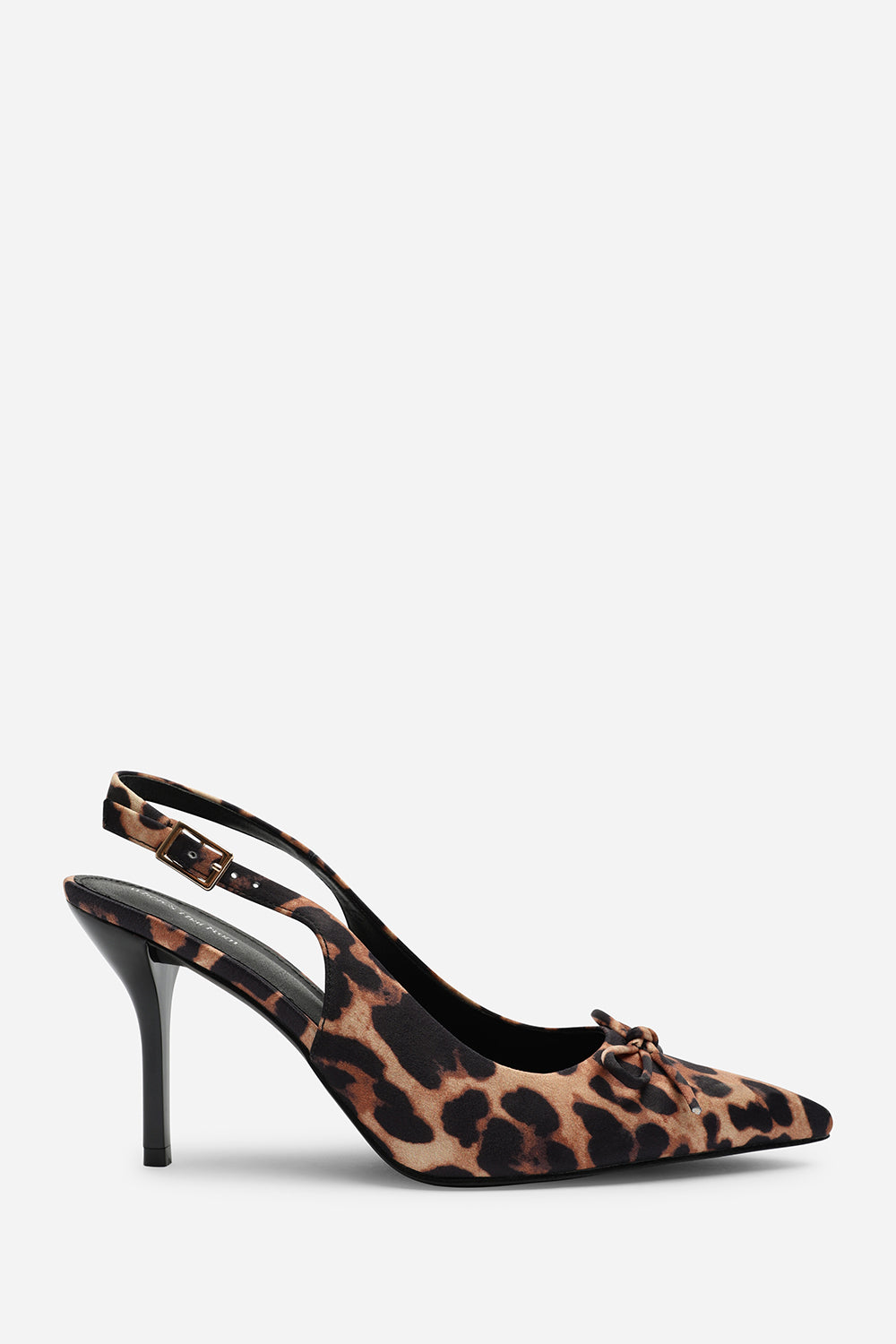 Pavelle Leopard Satin Bow Detail Court Shoes