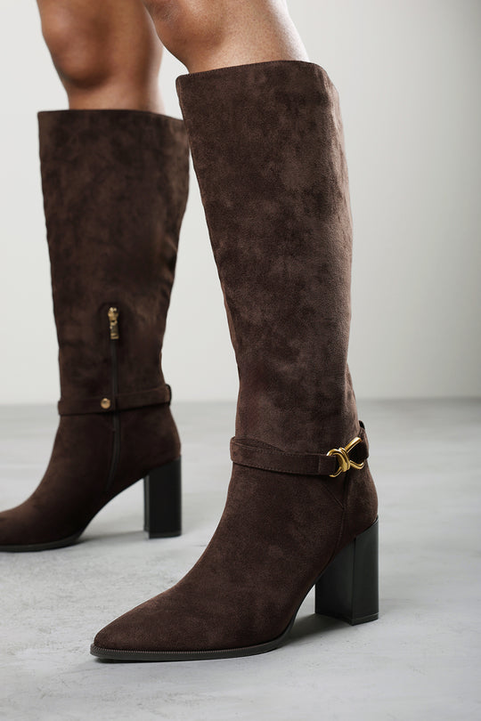 Winona Knot Trim Detail Knee High Boots