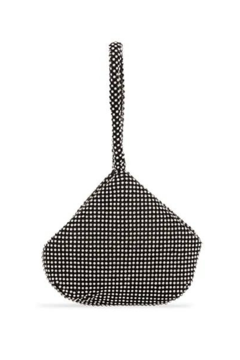 STREAM DIAMANTE CHAINMAIL POUCH BAG IN BLACK