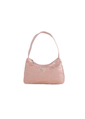 AVERY SPARKLY BAG WITH TOP HANDLE IN NUDE