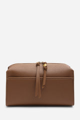 Dune Dark Brown Faux Leather Structured Mini Shoulder Bag