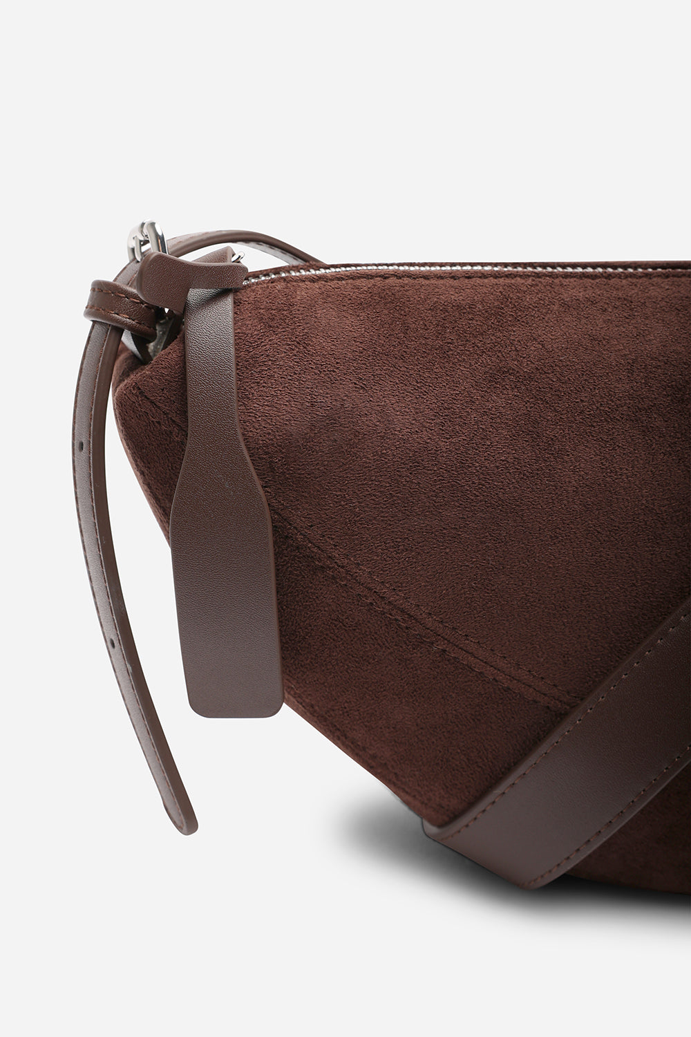 Cloud Dark Brown Suede Crossbody Shoulder Bag