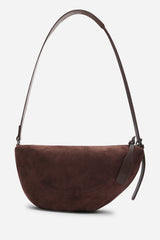 Cloud Dark Brown Suede Crossbody Shoulder Bag