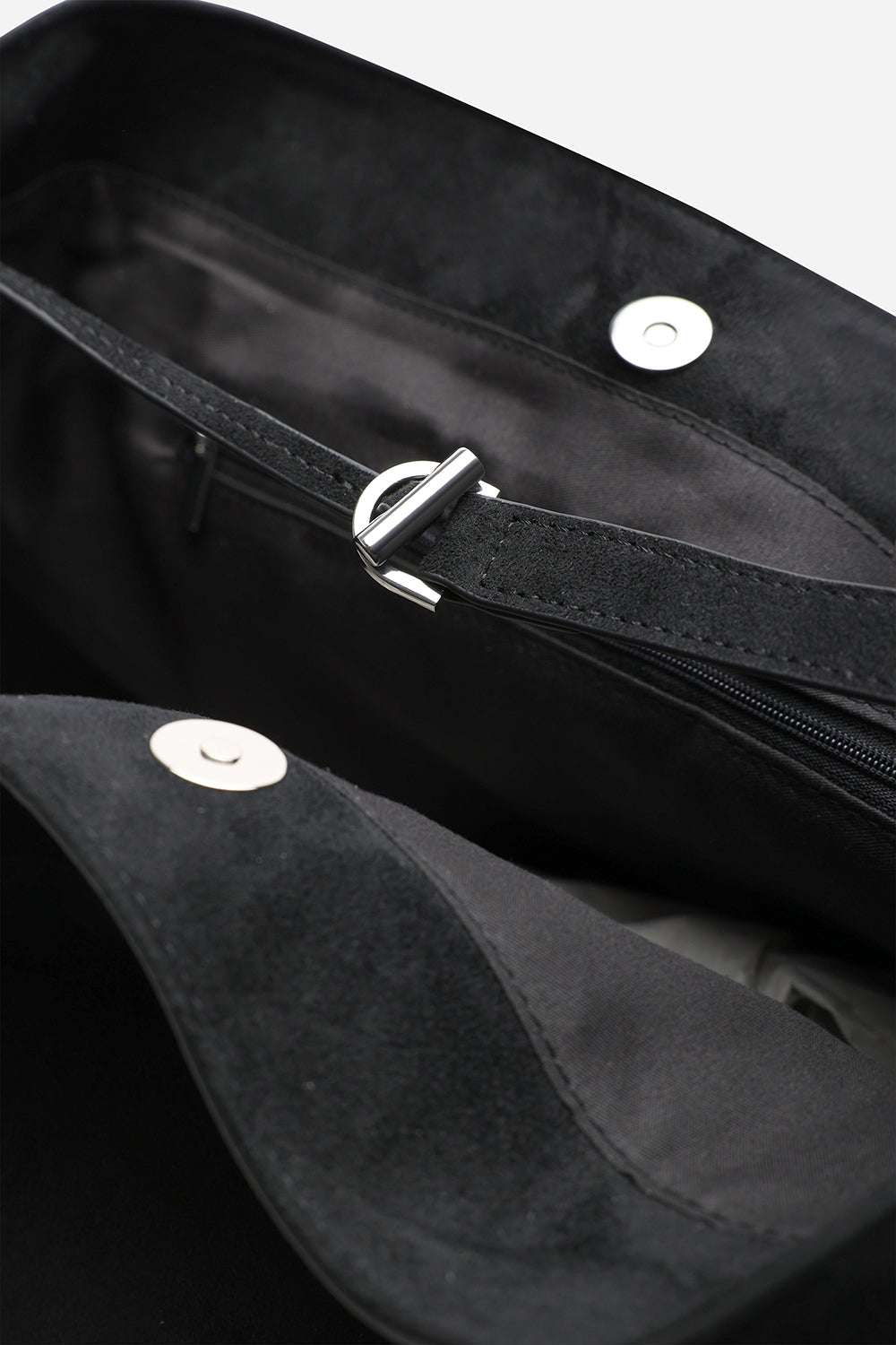 Drift Black Suede Slouchy Shoulder Tote Bag