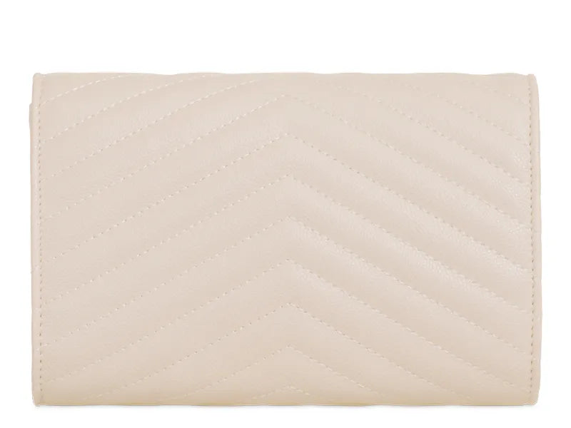 ODESSA EMBROIDERED CLUTCH WITH GLEAMING DETAIL IN STONE