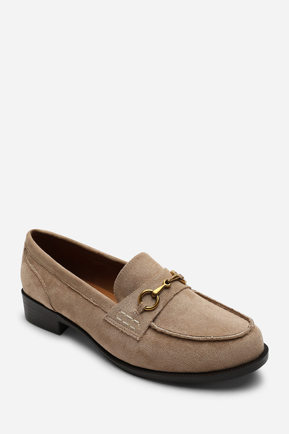 Maelynn Round Toe Single Metal Bar Loafers