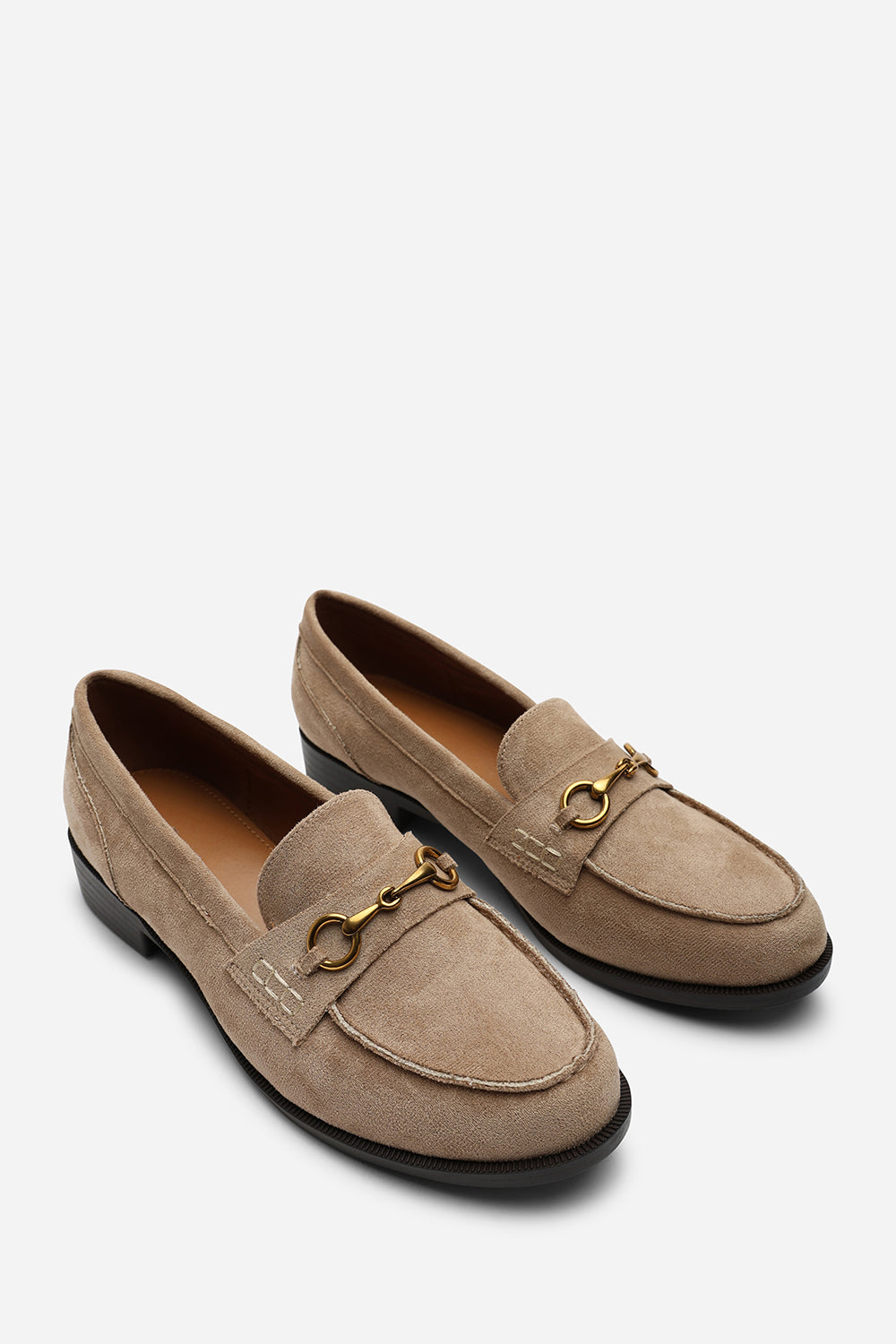 Maelynn Round Toe Single Metal Bar Loafers