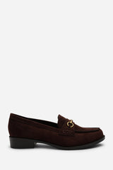 Maelynn Round Toe Single Metal Bar Loafers