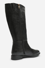 Karella Knee High Riding Boot with Hardware Detail