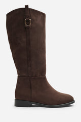 Karella Knee High Riding Boot with Hardware Detail