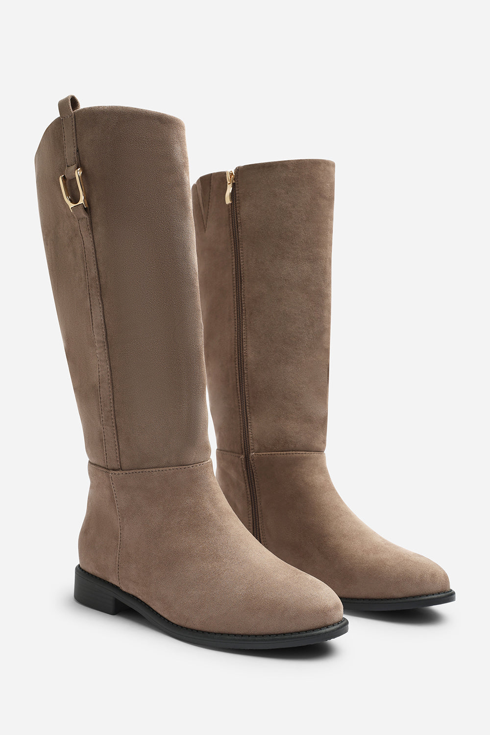 Karella Knee High Riding Boot with Hardware Detail