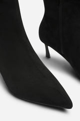 Kivora Ruched Knee High Pointed Stiletto Boot