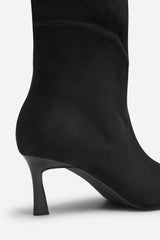 Kivora Ruched Knee High Pointed Stiletto Boot