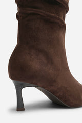 Kivora Ruched Knee High Pointed Stiletto Boot