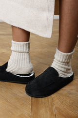 Divelle Low Back Slip On Mule With Fleece Lining