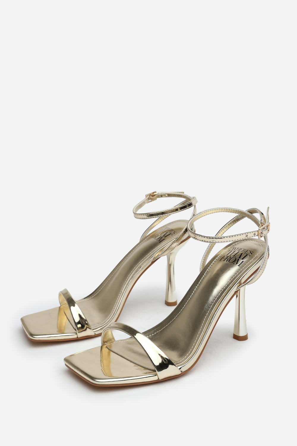 Anya Brown Ankle Strap Stiletto Heeled Sandals