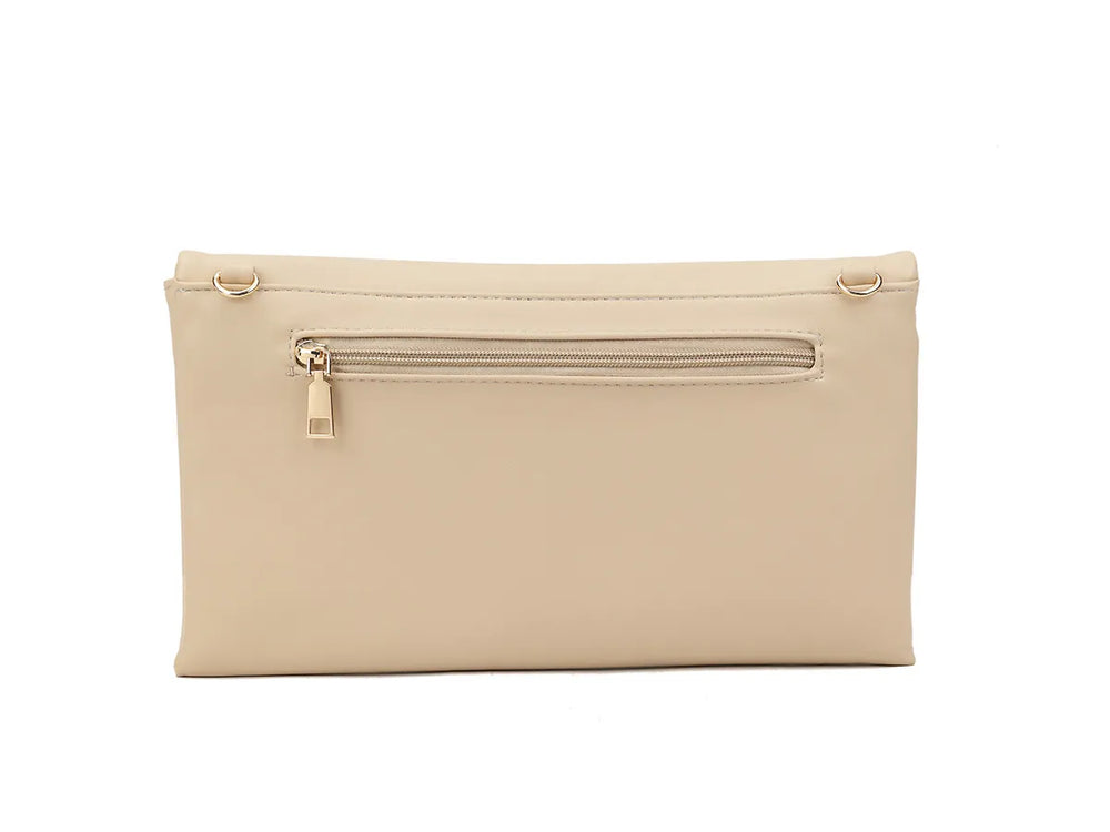 DELTAZ CLUTCH IN BEIGE PU