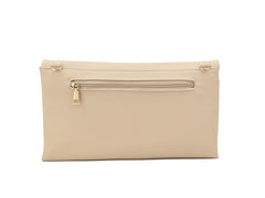 DELTAZ CLUTCH IN BEIGE PU