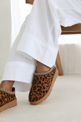 Meilani Cosy Leopard Faux-Suede Fur Lining Low Ankle Boot