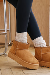 Jovina Platform Ankle Boots with Faux Fur Lining