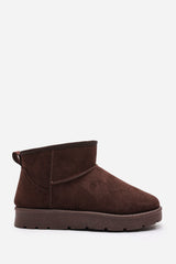 Maple Faux Fur Lining Ankle Boots In Brown Suede