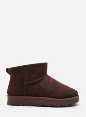 Jexira Platform Sole Mini Ankle Boots with Fur Lining