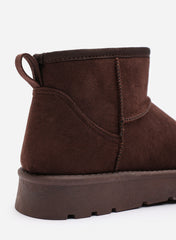 Jexira Platform Sole Mini Ankle Boots with Fur Lining