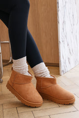 Jexira Platform Sole Mini Ankle Boots with Fur Lining