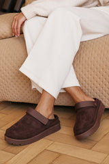 Jivane Cosy Platform Adjustable Sling Back Mule Slippers