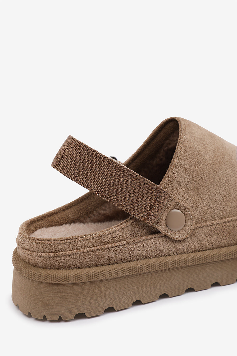 Taliah Cosy Adjustable Sling Back Camel Faux-Suede Slippers