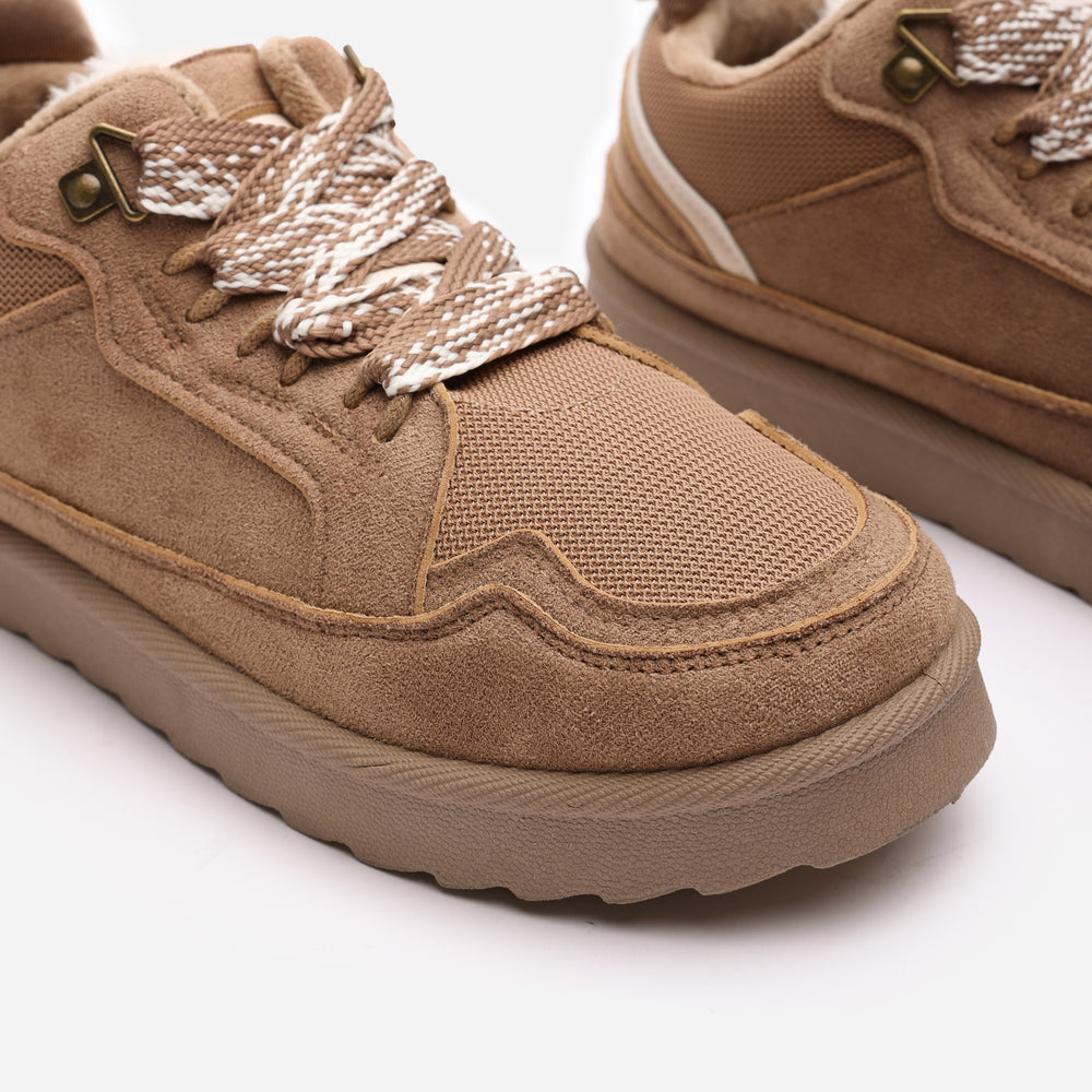 Jorexa Cosy Low Top Trainer with Faux Fur Lining