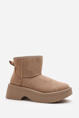 Zandra Camel Suede Platform Ankle Boots