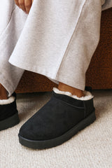 Jalyra Cosy Fur Lined Suede Micro Ankle Snug Mule Boots