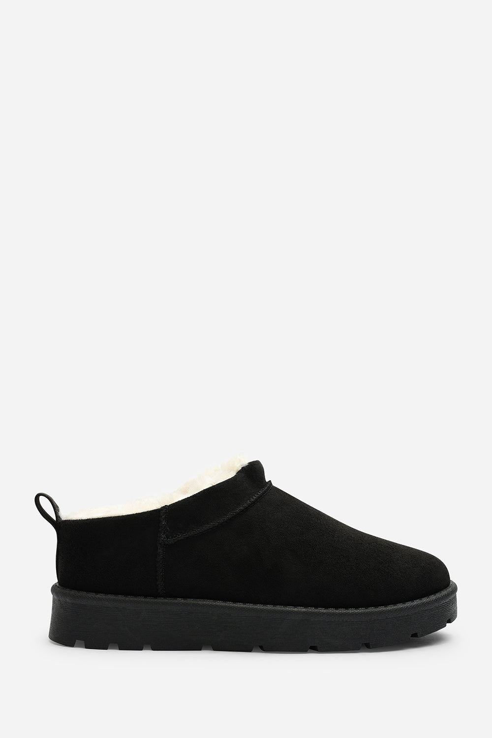 Jalyra Cosy Fur Lined Suede Micro Ankle Snug Mule Boots
