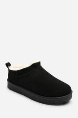 Jalyra Cosy Fur Lined Suede Micro Ankle Snug Mule Boots