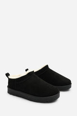 Jalyra Cosy Fur Lined Suede Micro Ankle Snug Mule Boots